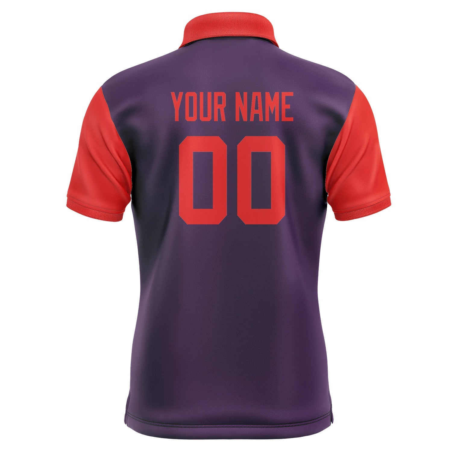 Custom Purple Orange Red Short-Sleeve Polo Shirt PO071212B112