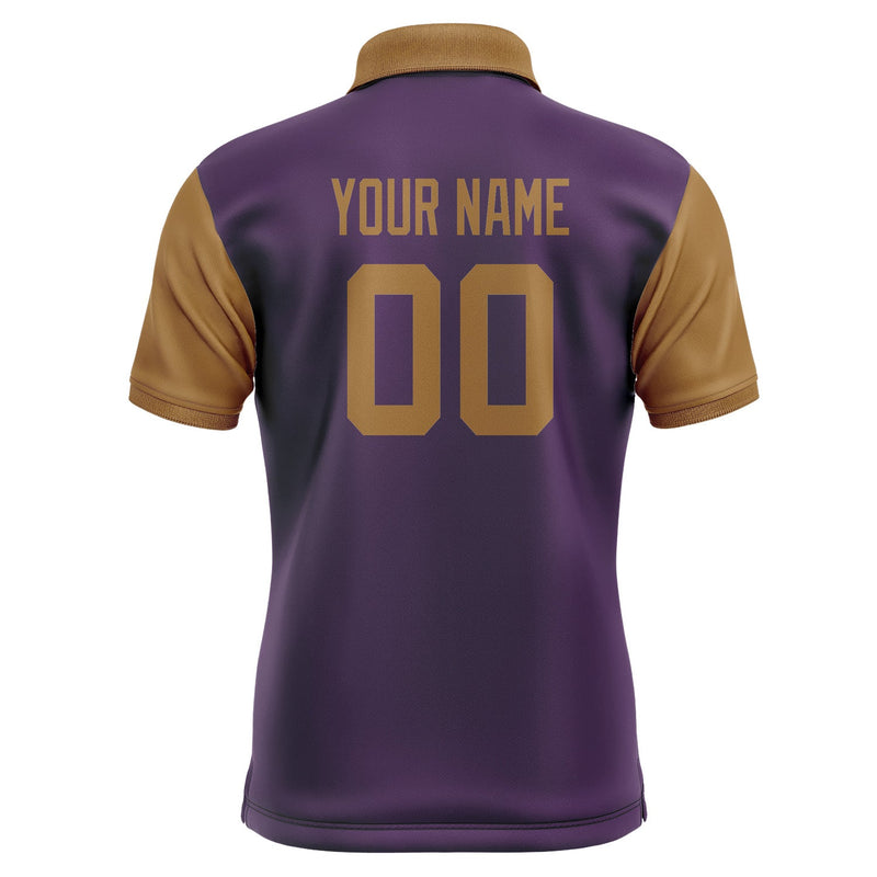 Custom Purple Khaki Short-Sleeve Polo Shirt PO072222B122