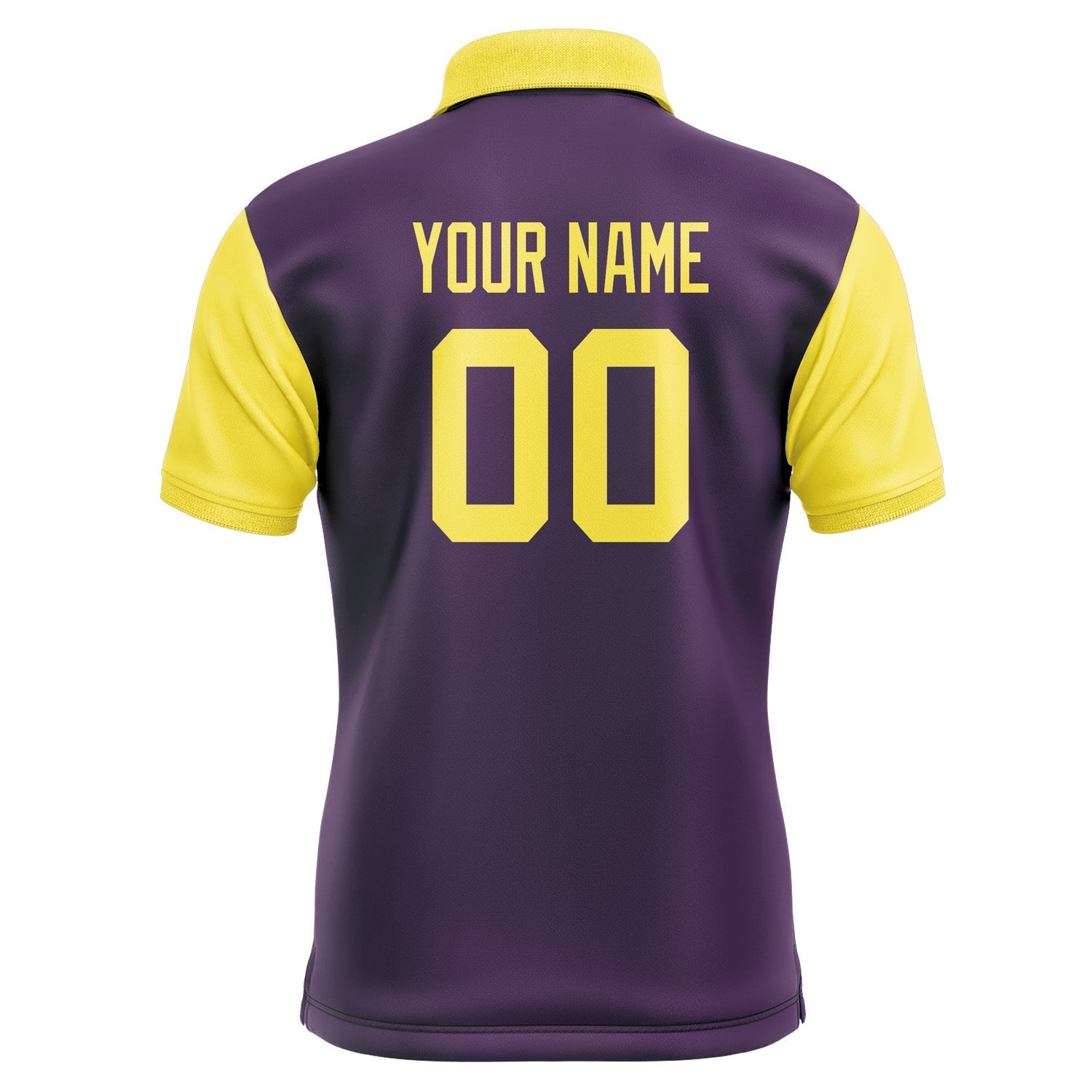 Custom Purple Light Yellow Short-Sleeve Polo Shirt PO072626B126