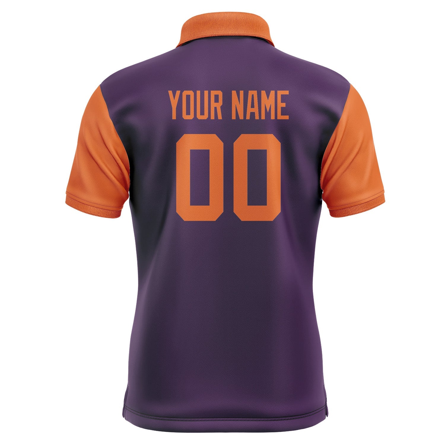Custom Purple Orange Short-Sleeve Polo Shirt PO072828B128