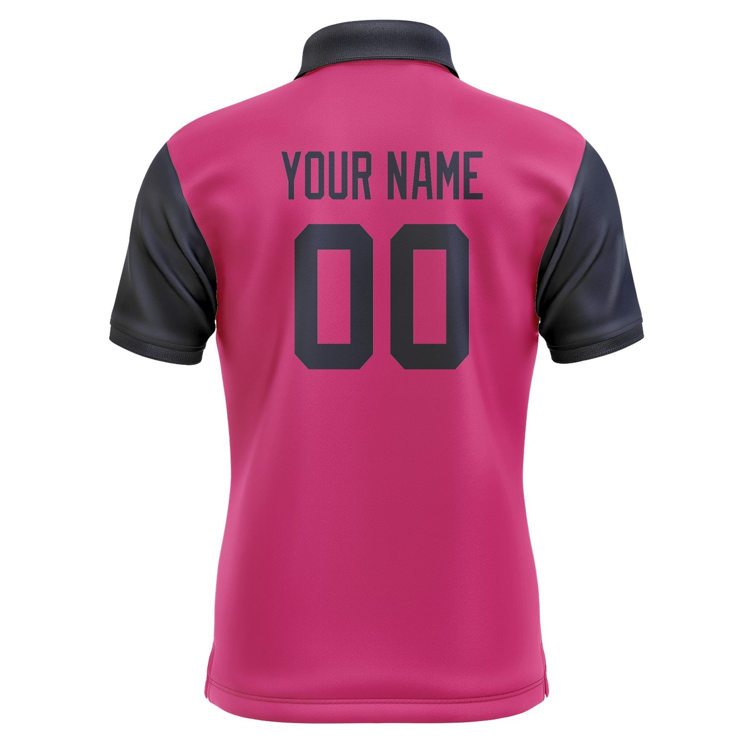 Custom Pink Navy Short-Sleeve Polo Shirt PO131111B111