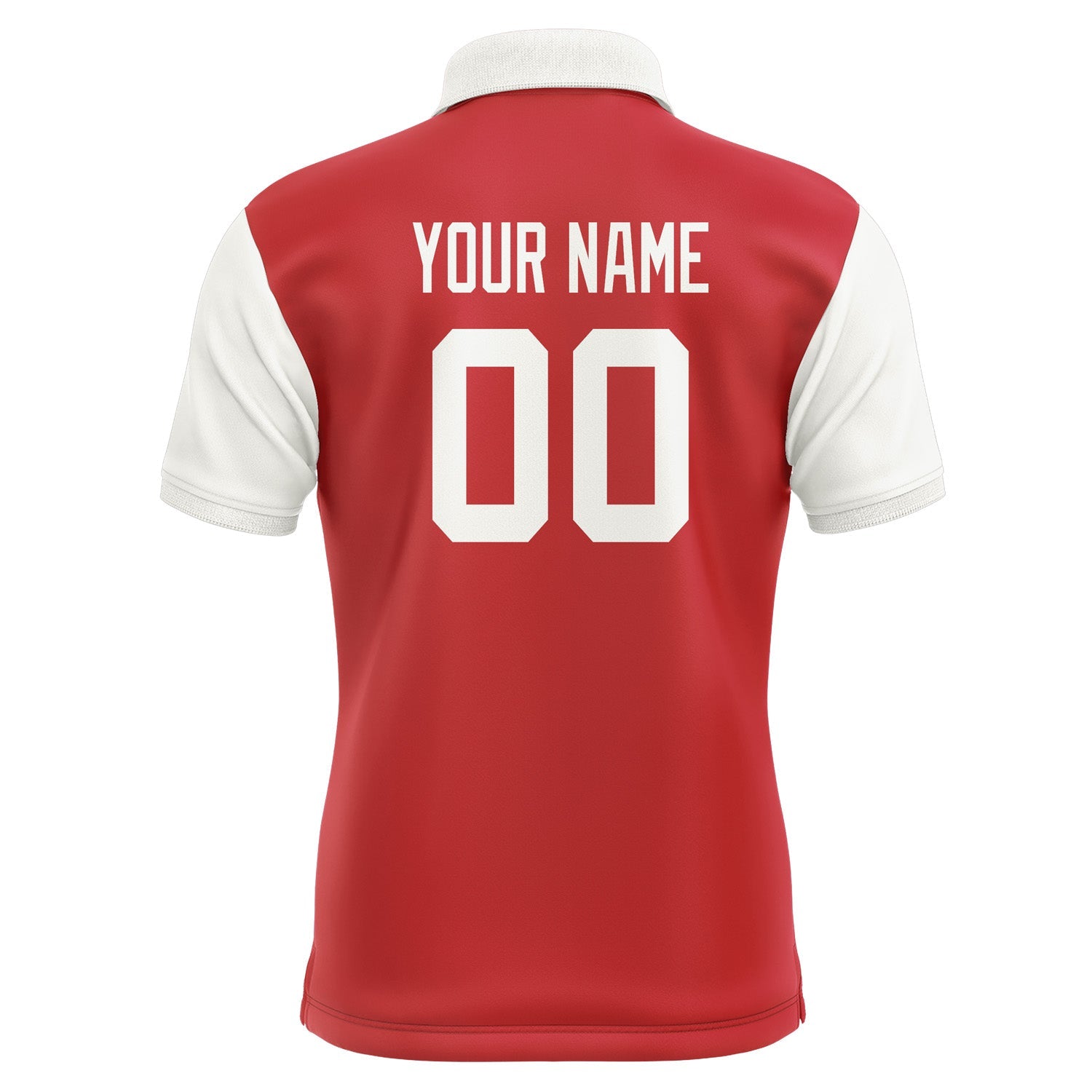 Custom Red White Short-Sleeve Polo Shirt PO141818B118