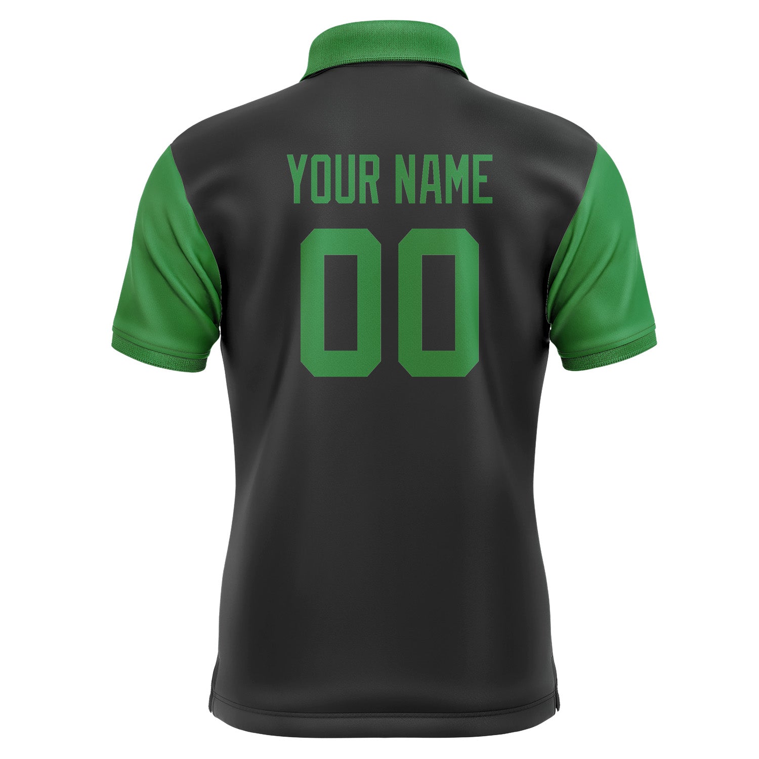 Custom Black Emerald Green Short-Sleeve Polo Shirt PO172424B124