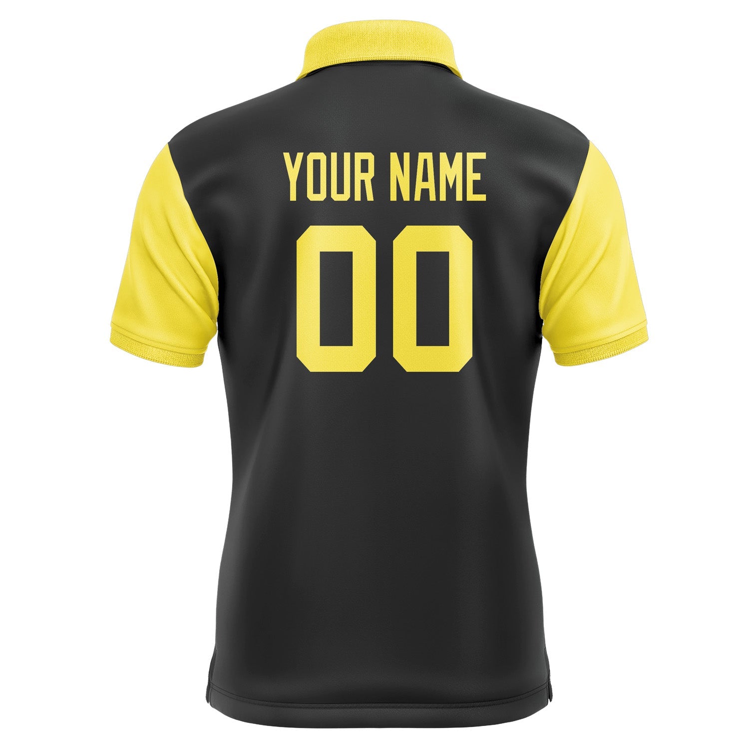 Custom Black Light Yellow Short-Sleeve Polo Shirt PO172626B126