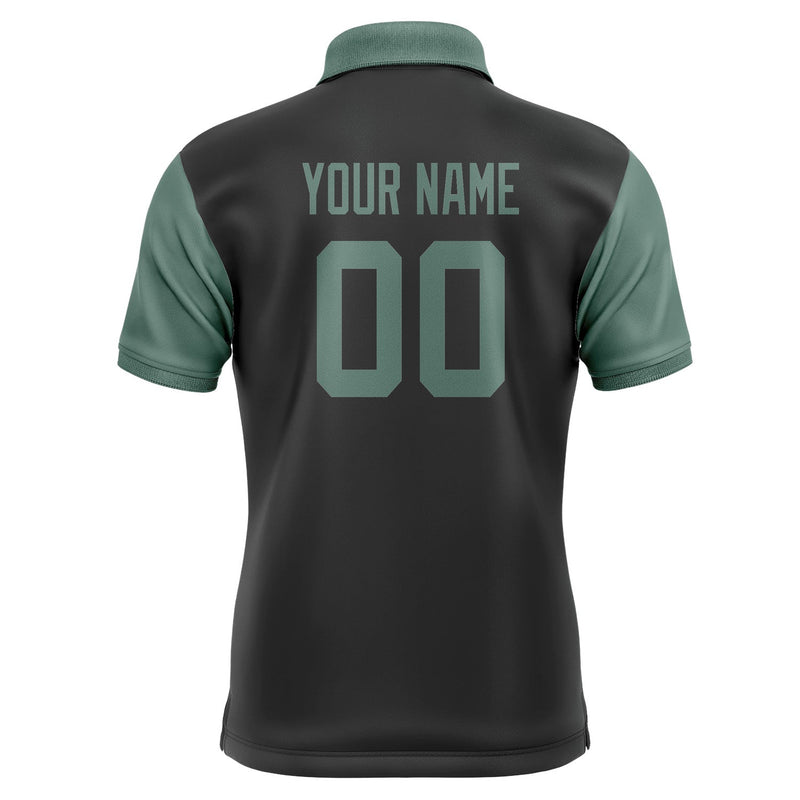 Custom Black Blue Green Short-Sleeve Polo Shirt PO172727B127