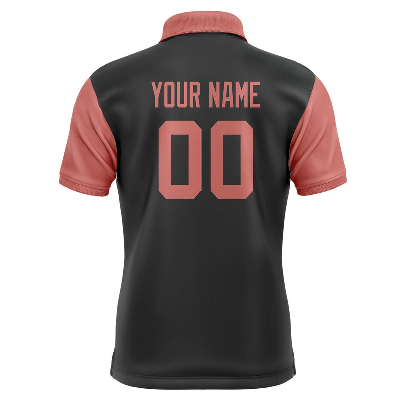 Custom Black Copper Rose Short-Sleeve Polo Shirt PO172929B129