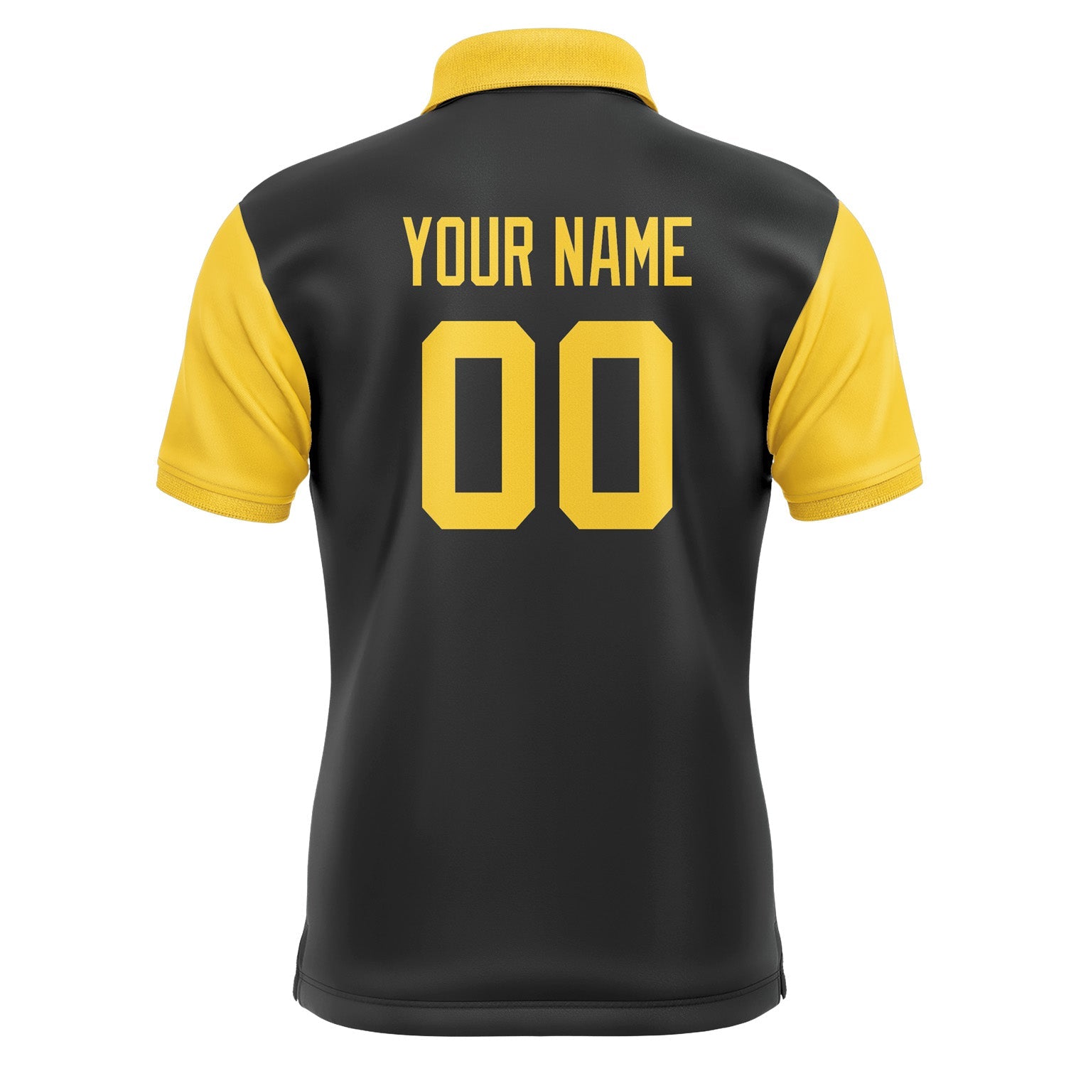 Custom Black Gold Short-Sleeve Polo Shirt PO173030B130