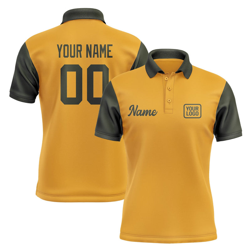 Custom Yellow Olive Short-Sleeve Polo Shirt PO190202B102
