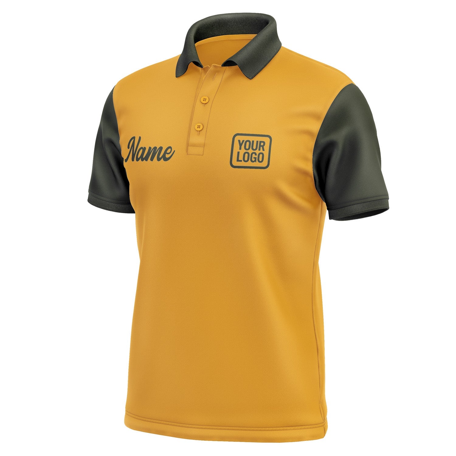 Custom Yellow Olive Short-Sleeve Polo Shirt PO190202B102