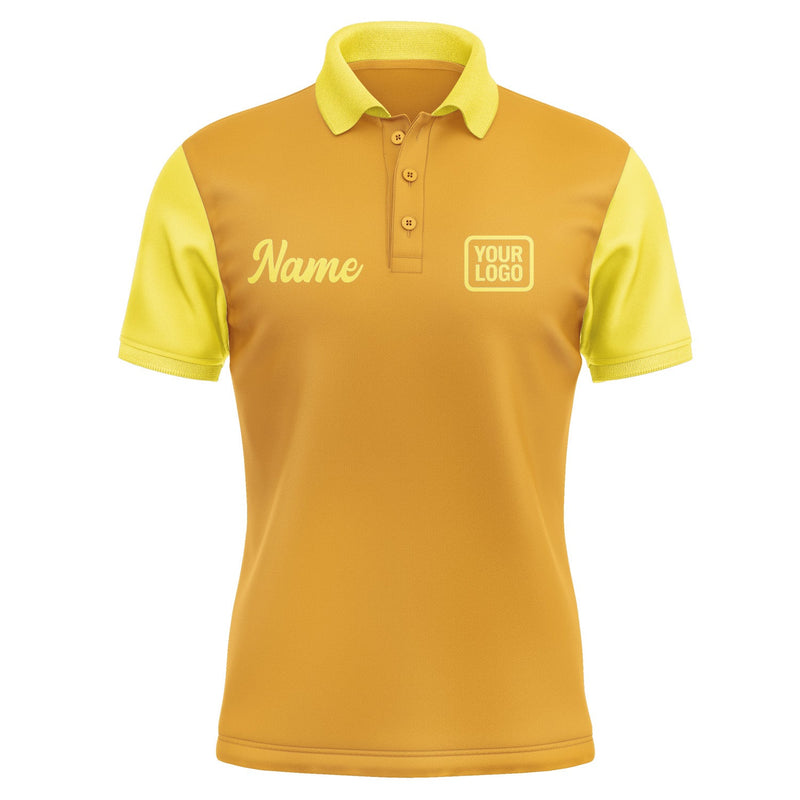 Custom Yellow Light Yellow Short-Sleeve Polo Shirt PO192626B126