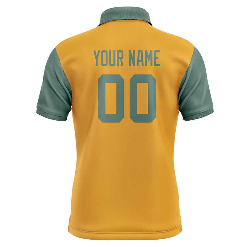 Custom Yellow Blue Green Short-Sleeve Polo Shirt PO192727B127