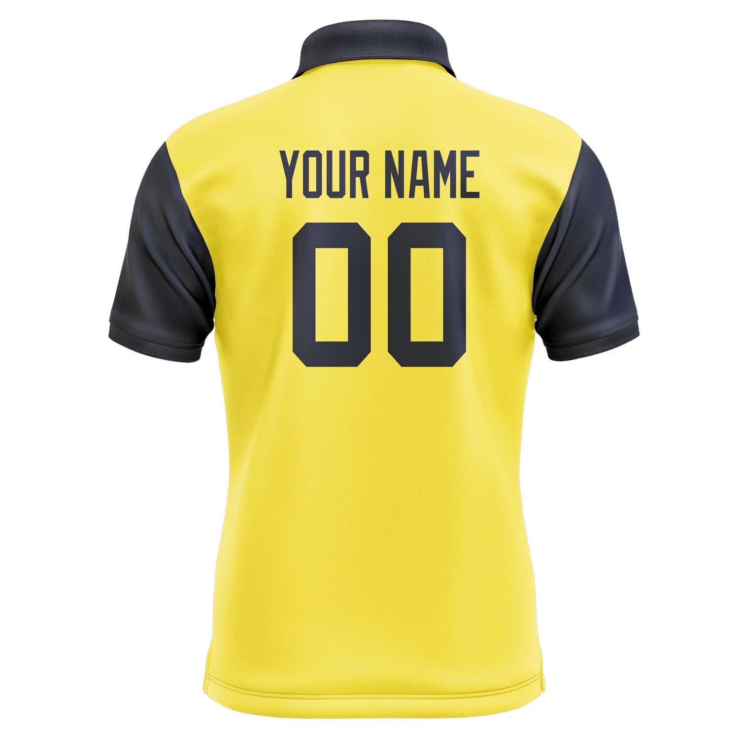 Custom Light Yellow Navy Short-Sleeve Polo Shirt PO261111B111