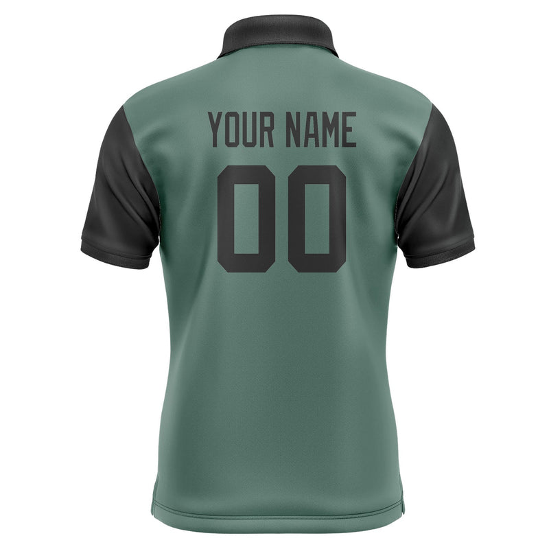 Custom Blue Green Black Short-Sleeve Polo Shirt PO271717B117