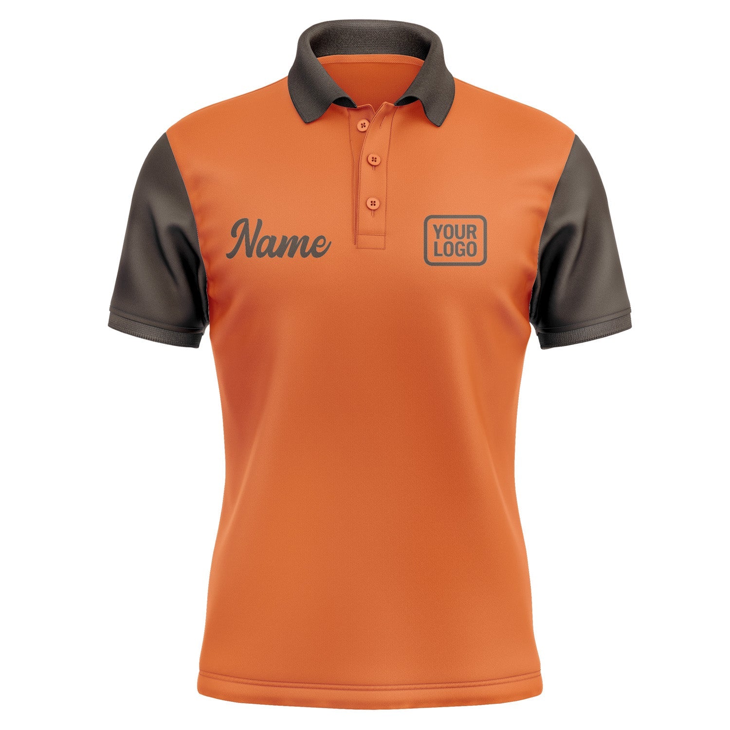 Custom Orange Brown Short-Sleeve Polo Shirt PO280101B101