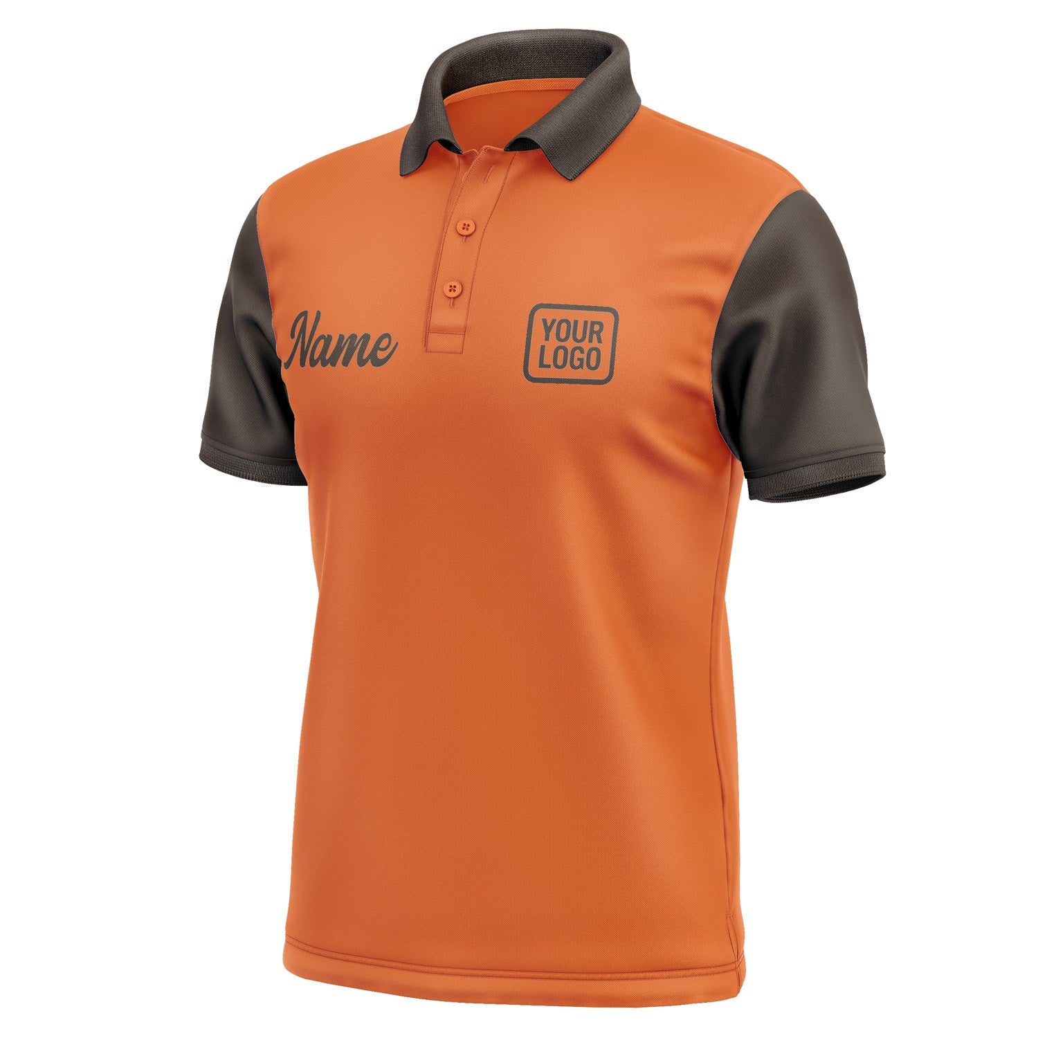 Custom Orange Brown Short-Sleeve Polo Shirt PO280101B101