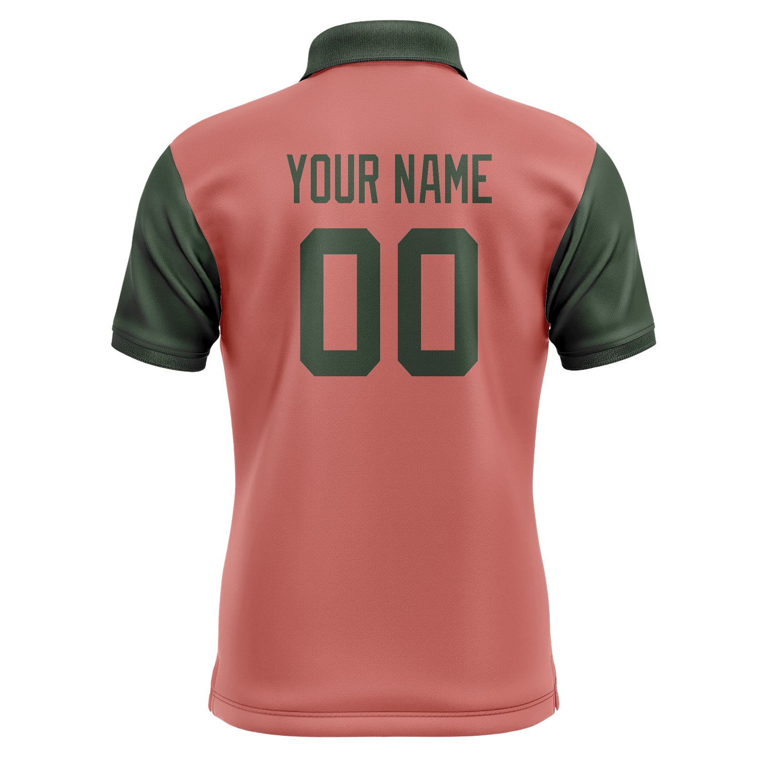 Custom Copper Rose Dark Green Short-Sleeve Polo Shirt PO290606B106