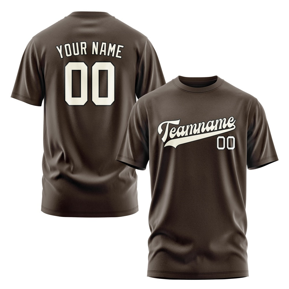 Custom Brown Cream T-Shirt