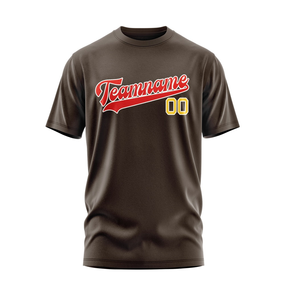 Custom Brown Orange Red T-Shirt