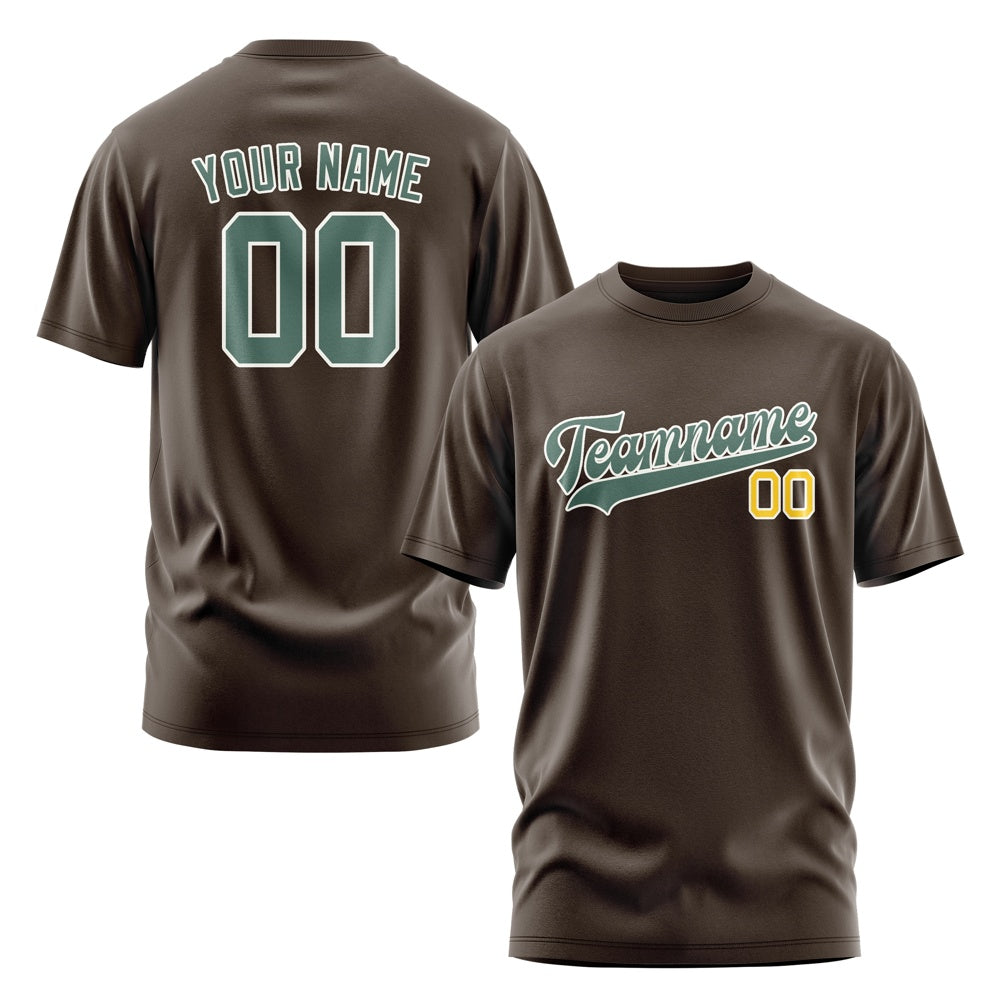 Custom Brown Blue Green T-Shirt