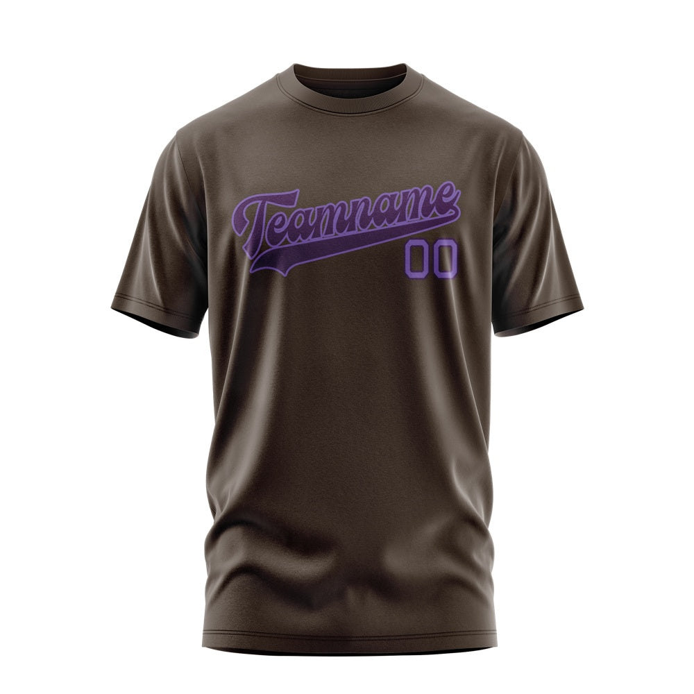 Custom Brown Purple T-Shirt