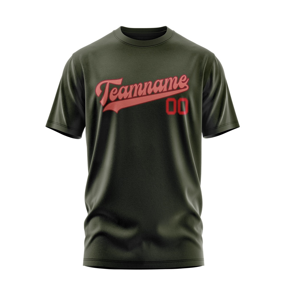 Custom Olive Copper Rose T-Shirt