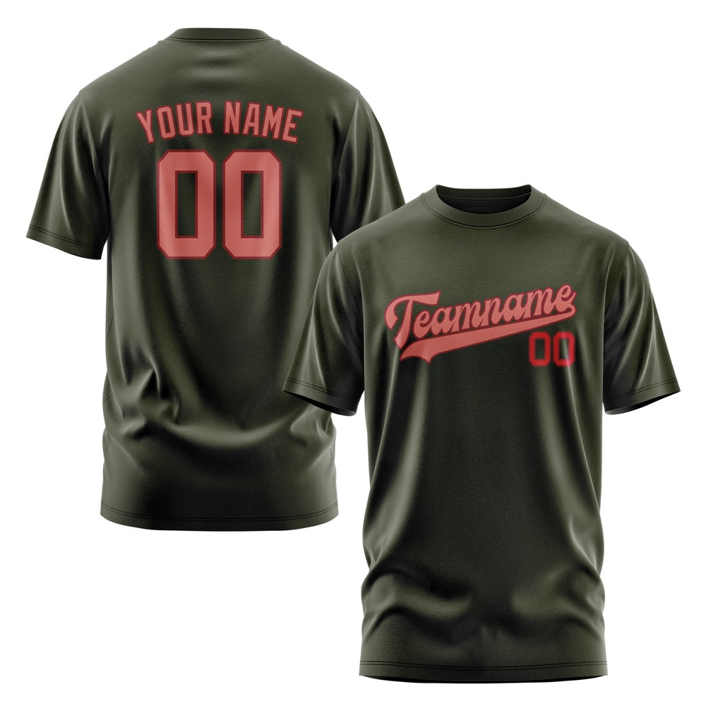 Custom Olive Copper Rose T-Shirt
