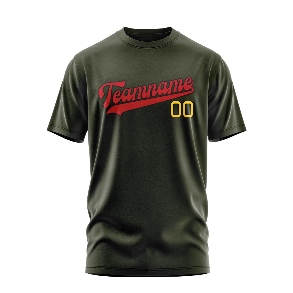 Custom Olive Red T-Shirt
