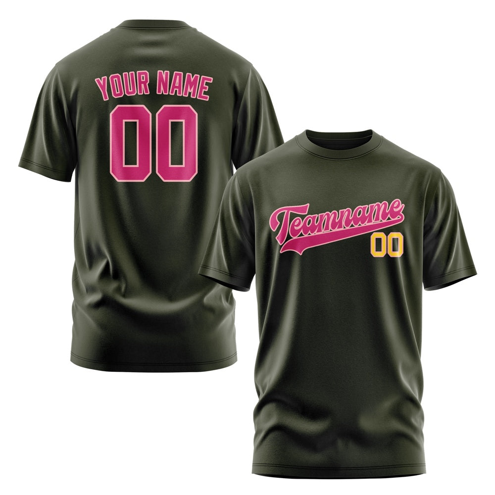 Custom Olive Pink T-Shirt