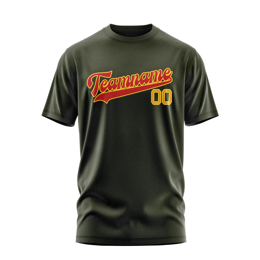 Custom Olive Red T-Shirt