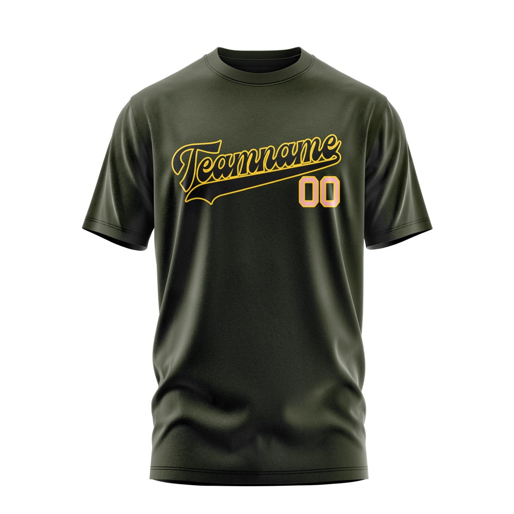 Custom Olive Black T-Shirt
