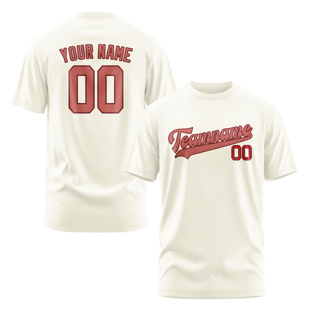 Custom Cream Copper Rose T-Shirt