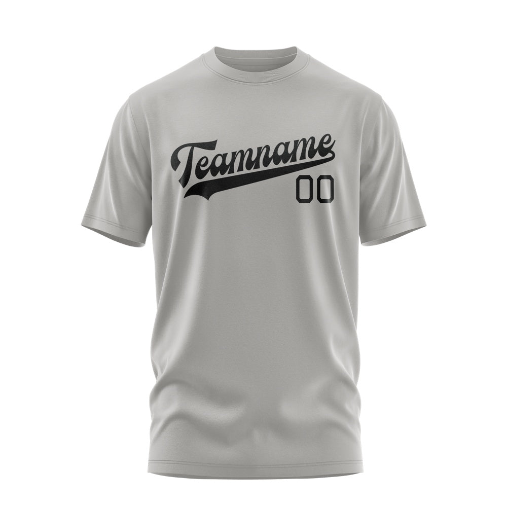 Custom Gray Black T-Shirt