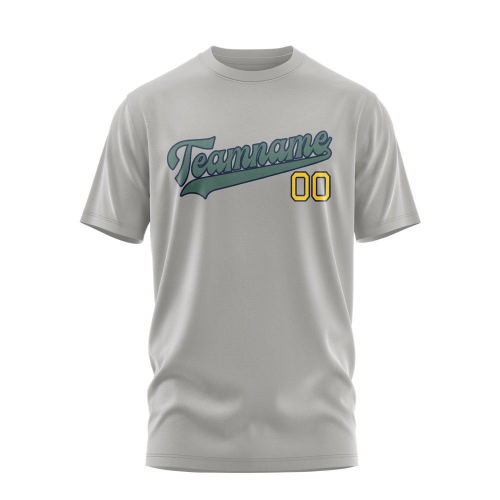 Custom Gray Blue Green T-Shirt