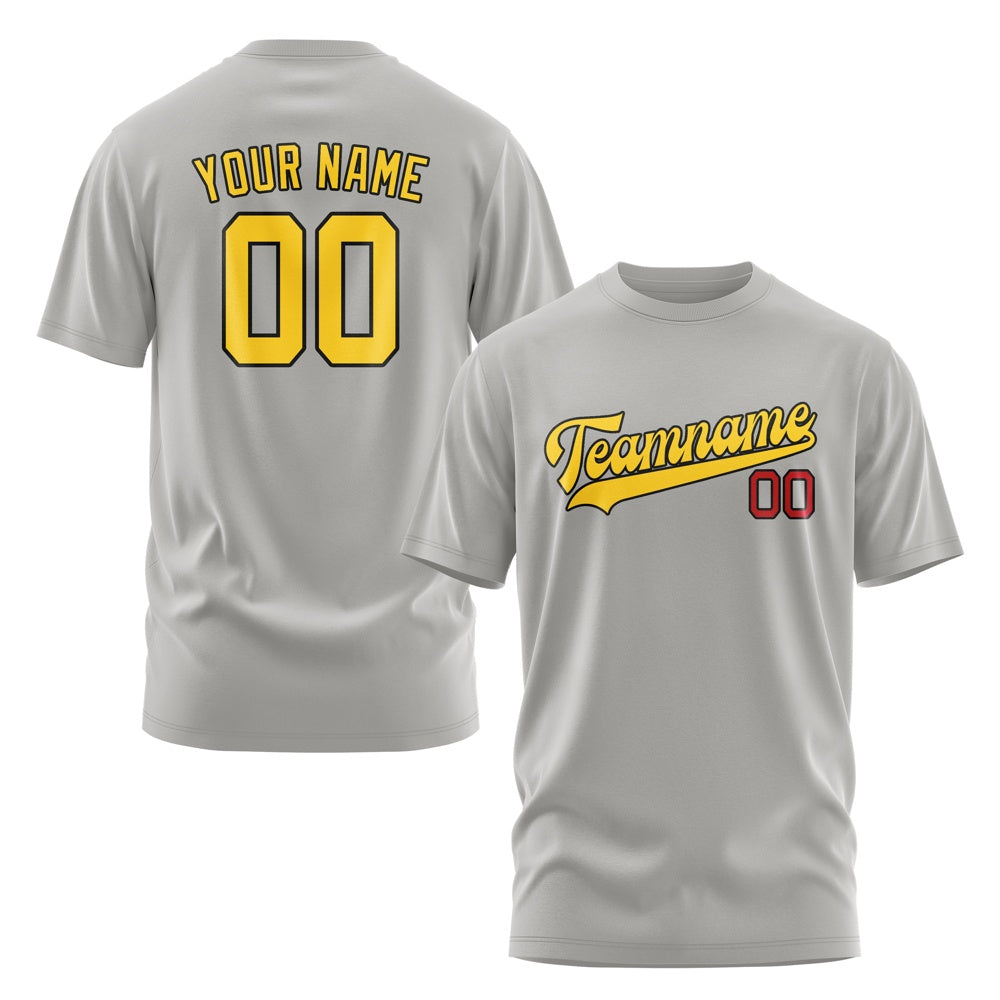 Custom Gray Gold T-Shirt