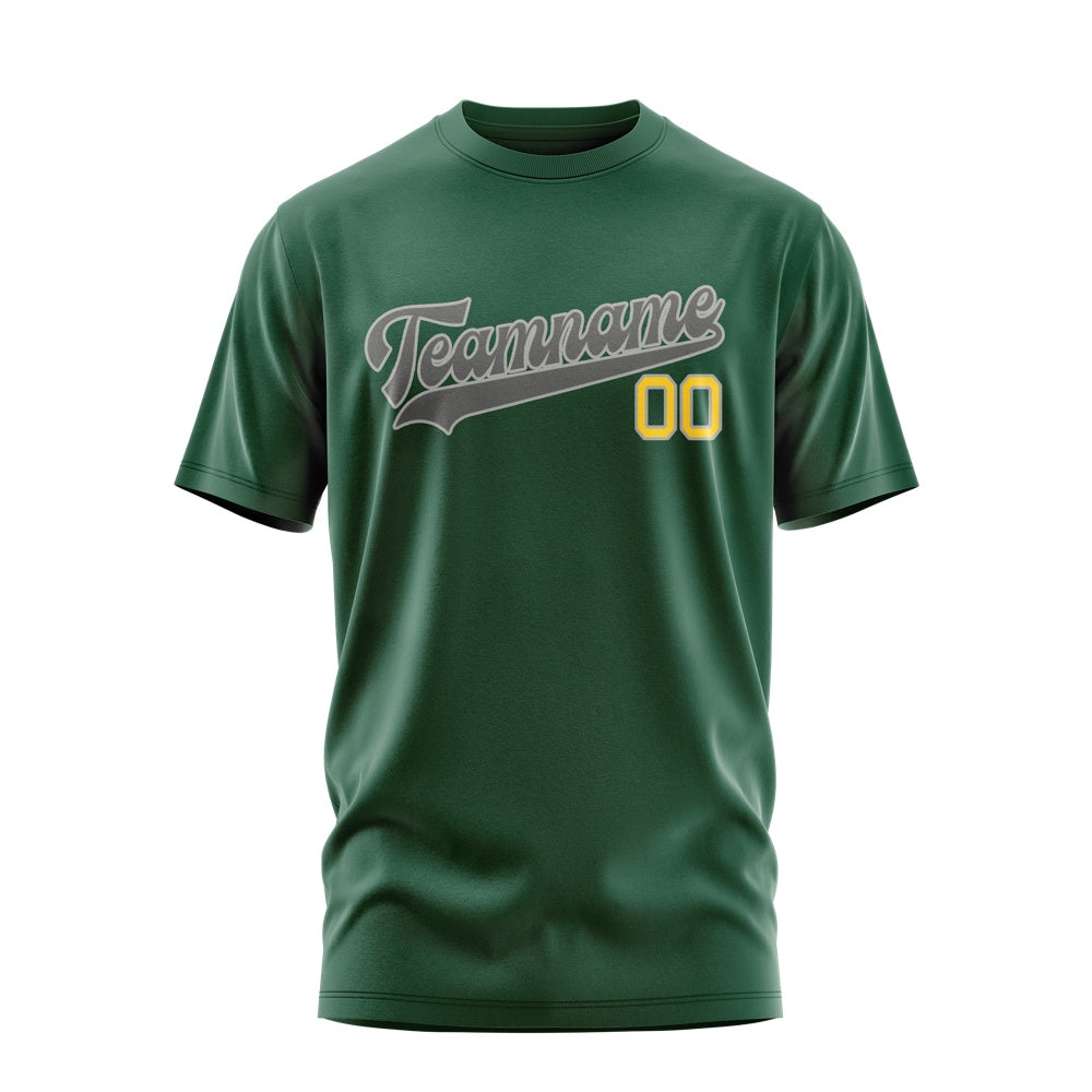 Custom Green Dark Grey T-Shirt