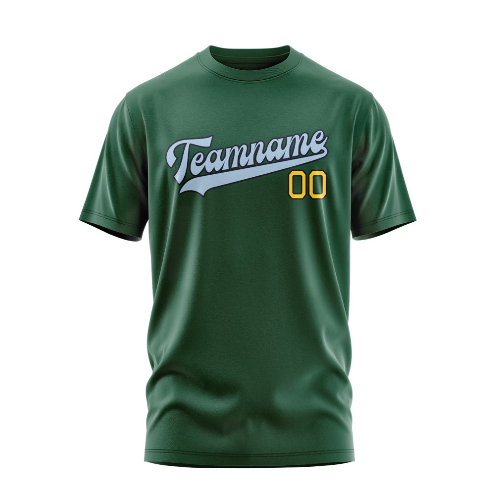 Custom Green Light Blue T-Shirt