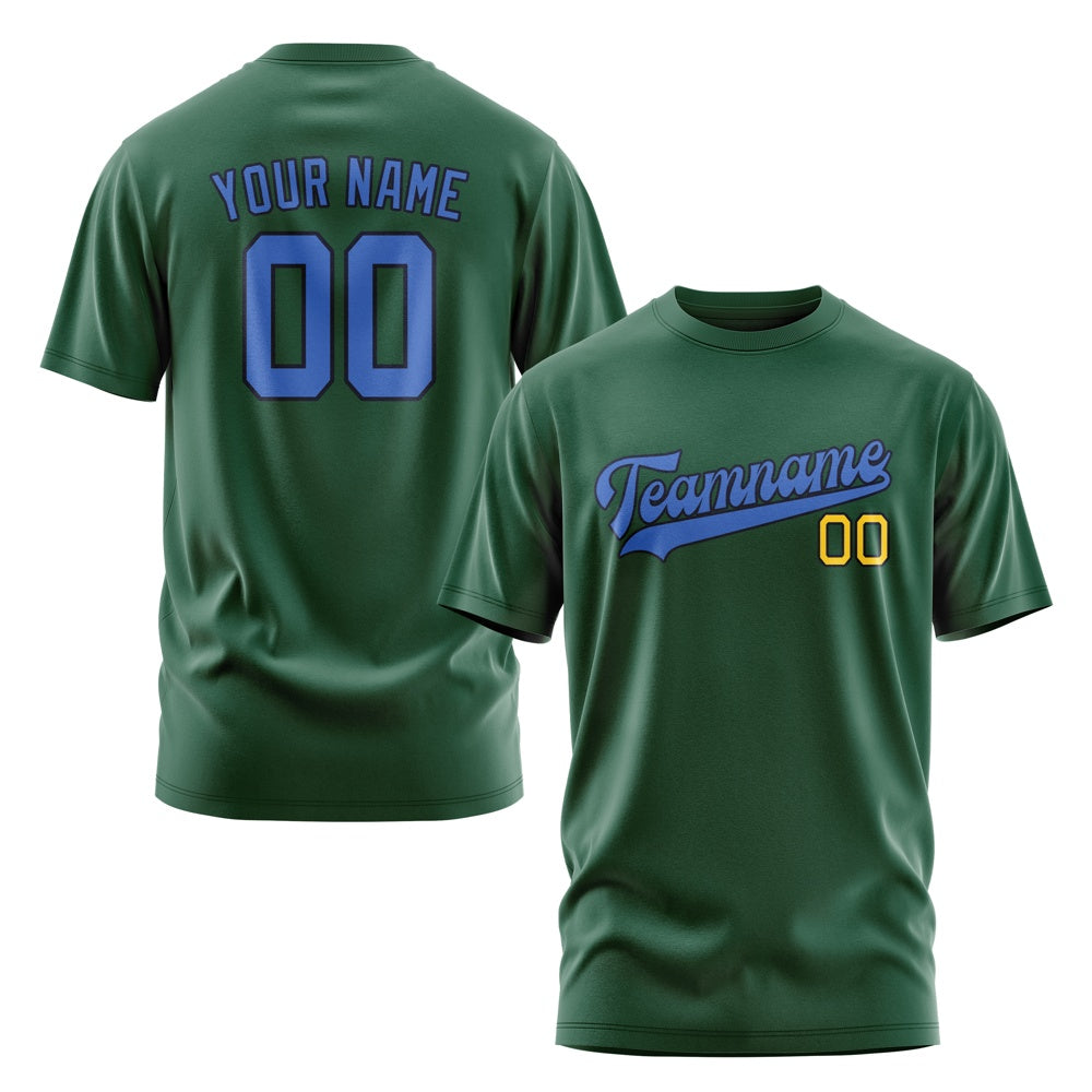 Custom Green Sky Blue T-Shirt
