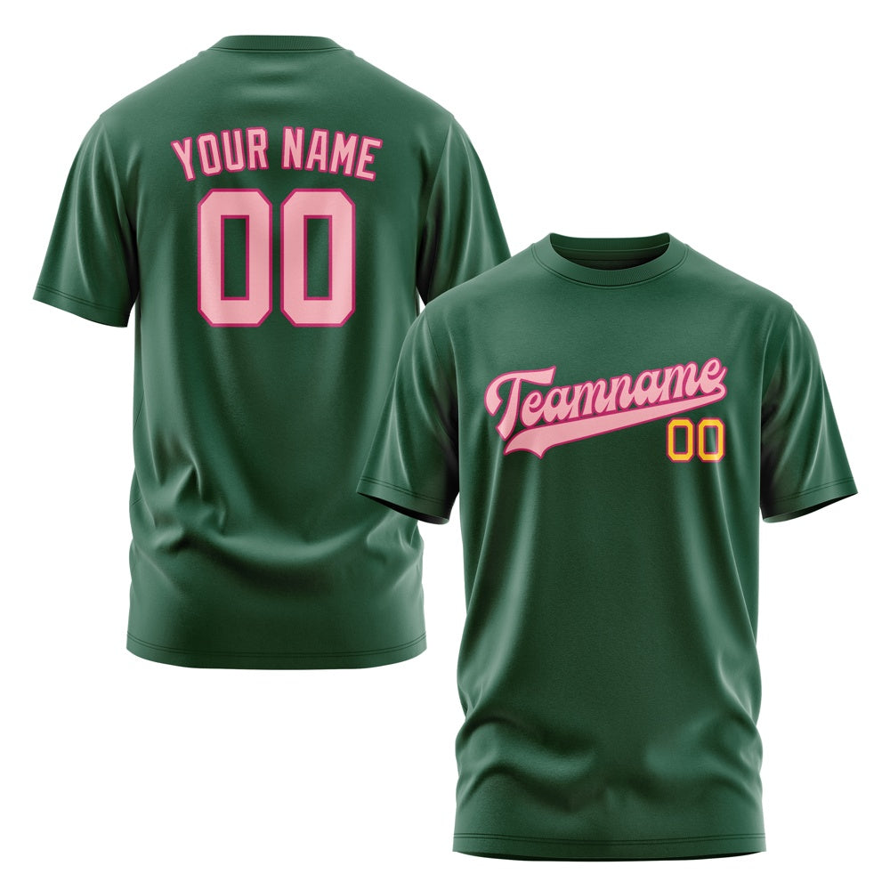 Custom Green Light Pink T-Shirt