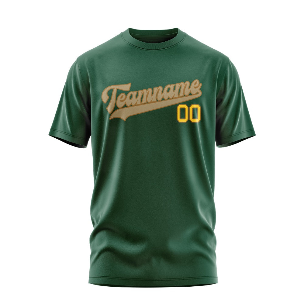 Custom Green Light Khaki T-Shirt