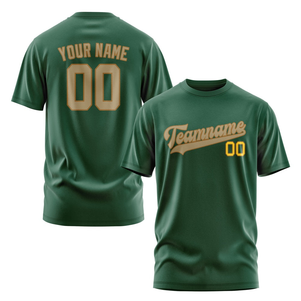 Custom Green Light Khaki T-Shirt