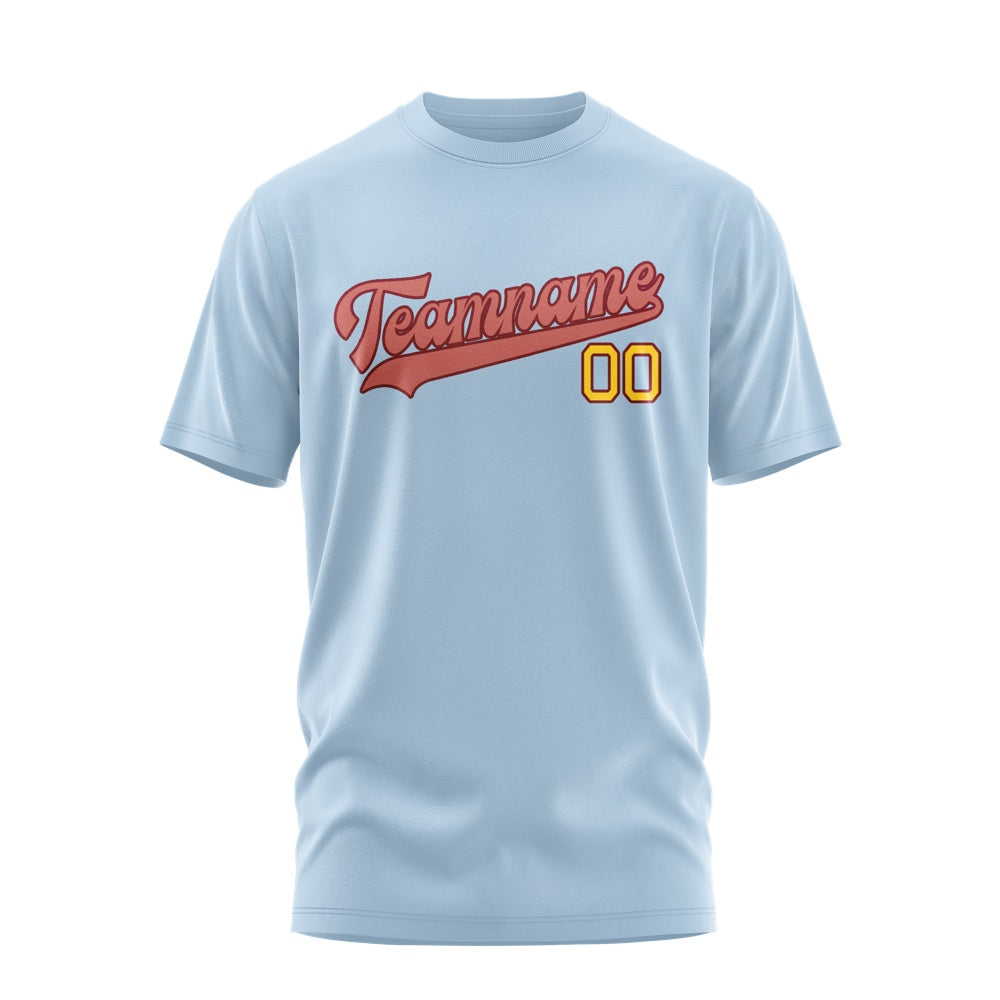 Custom Light Blue Copper Rose T-Shirt