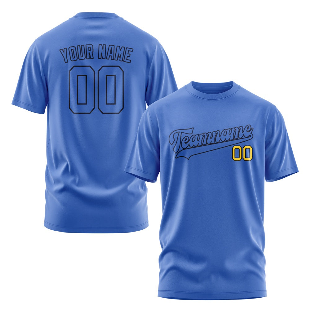 Custom Sky Blue Sky Blue T-Shirt