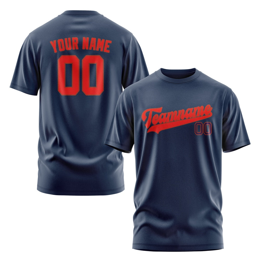 Custom Blue Orange Red T-Shirt