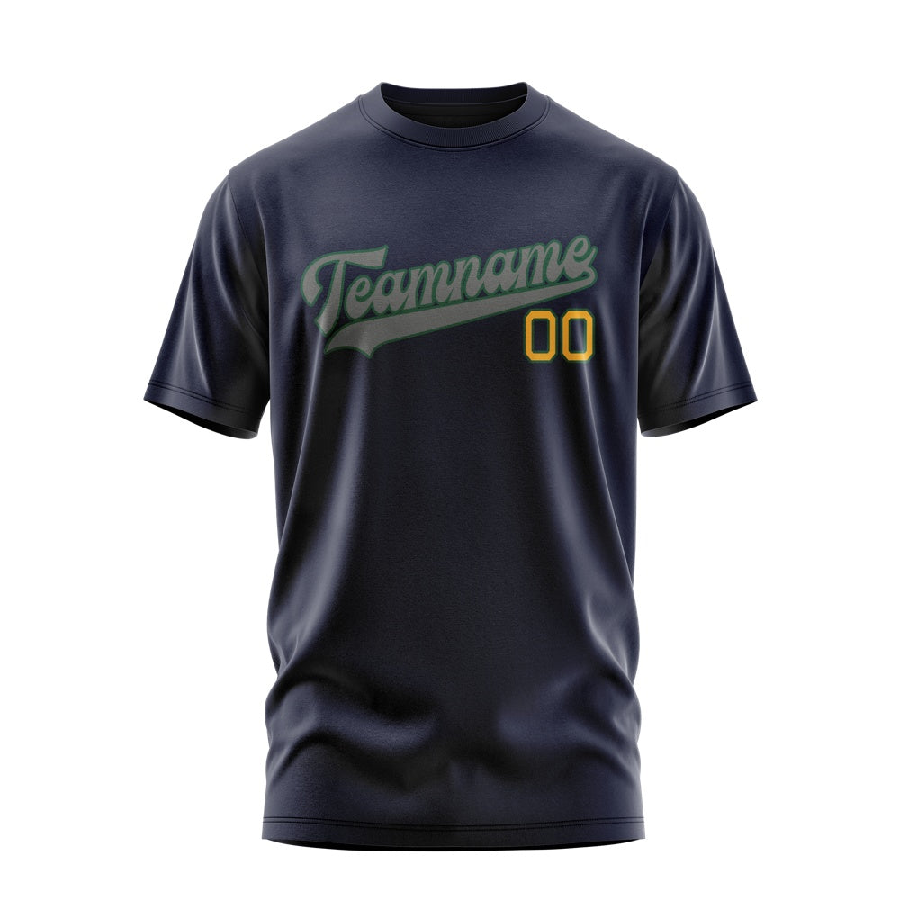 Custom Navy Dark Grey T-Shirt