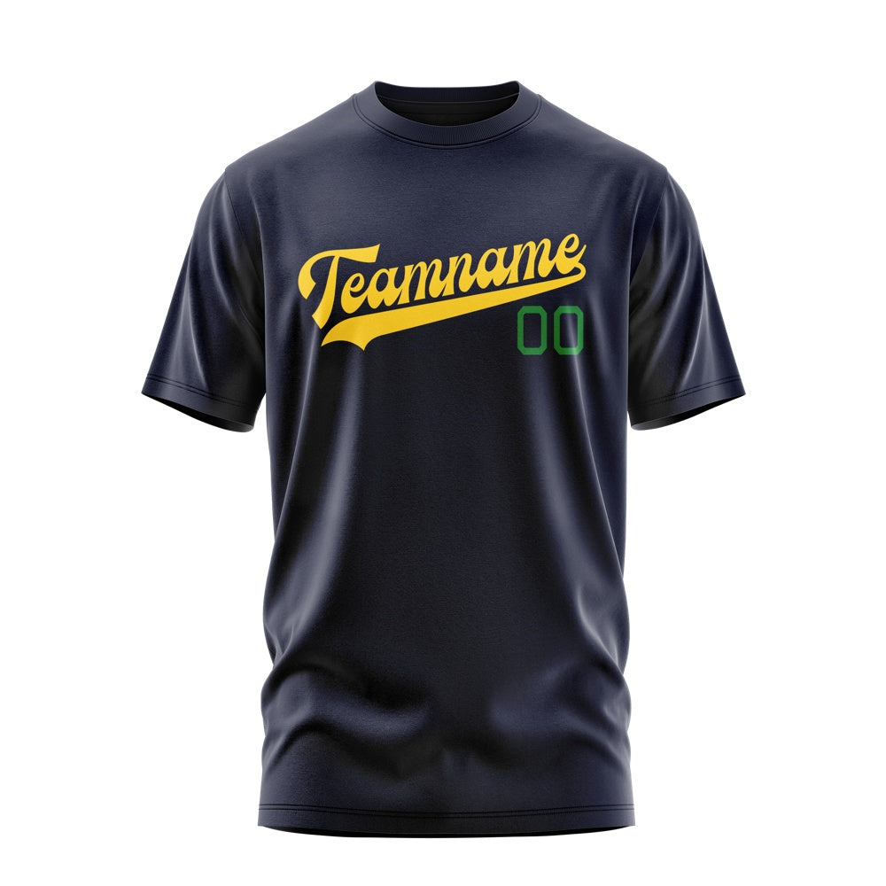 Custom Navy Gold T-Shirt