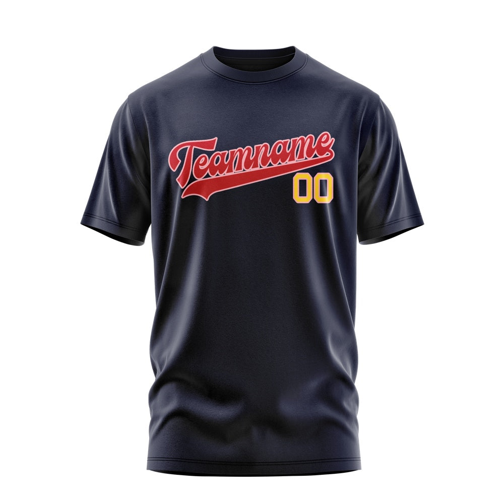 Custom Navy Red T-Shirt