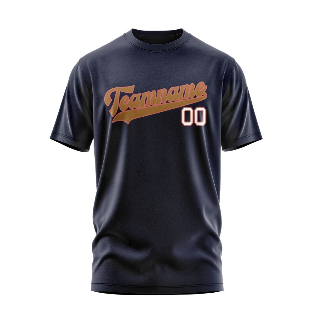 Custom Navy Khaki T-Shirt