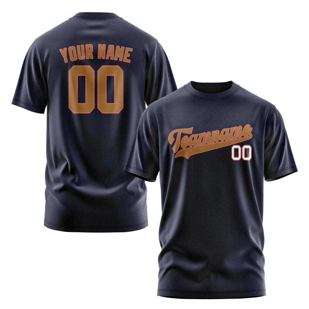 Custom Navy Khaki T-Shirt