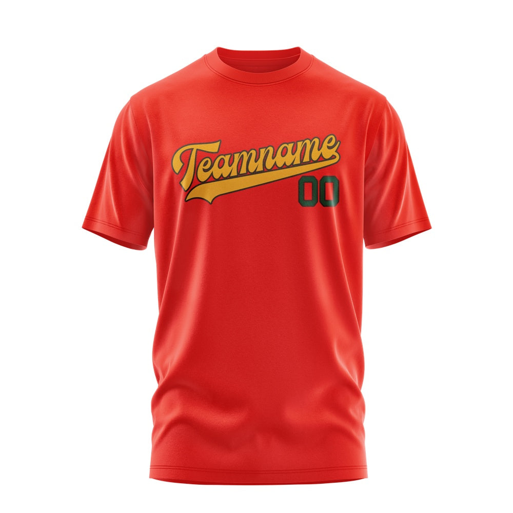 Custom Orange Red Yellow T-Shirt