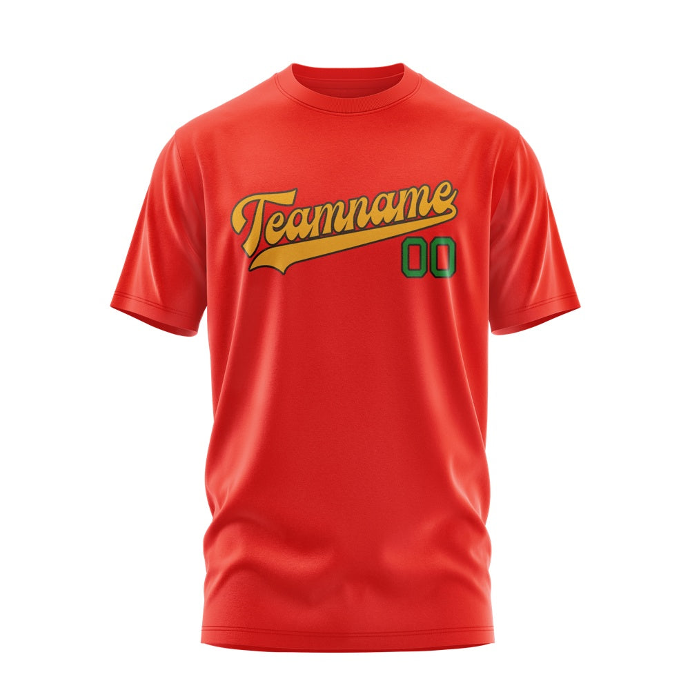 Custom Orange Red Yellow T-Shirt